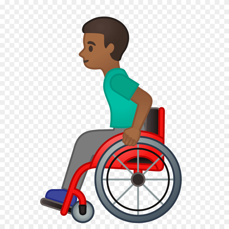 Man In Manual Wheelchair Emoji Clipart, Furniture, Chair, Face, Head Png