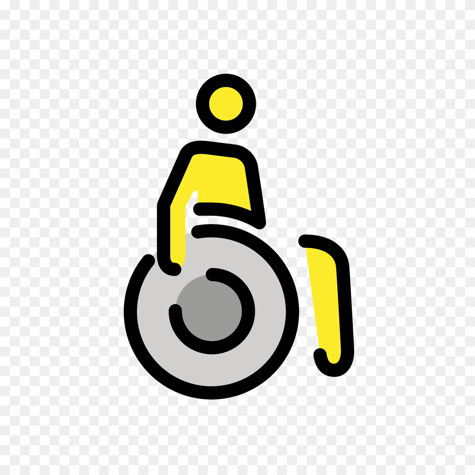 Man In Manual Wheelchair Emoji Clipart, Text Png Image