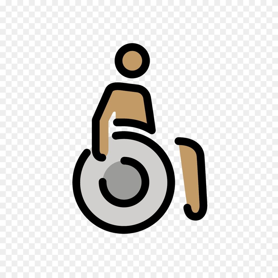 Man In Manual Wheelchair Emoji Clipart, Text, Accessories, Earring, Jewelry Png