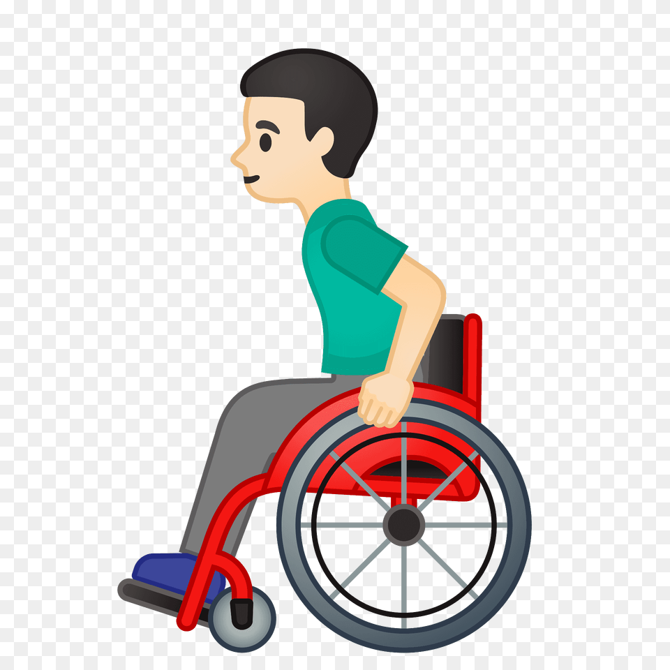 Man In Manual Wheelchair Emoji Clipart, Furniture, Chair, Grass, Device Png
