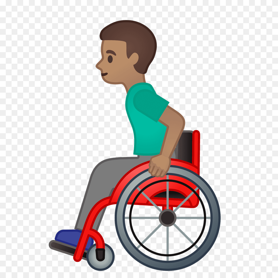 Man In Manual Wheelchair Emoji Clipart, Furniture, Chair, Face, Head Png