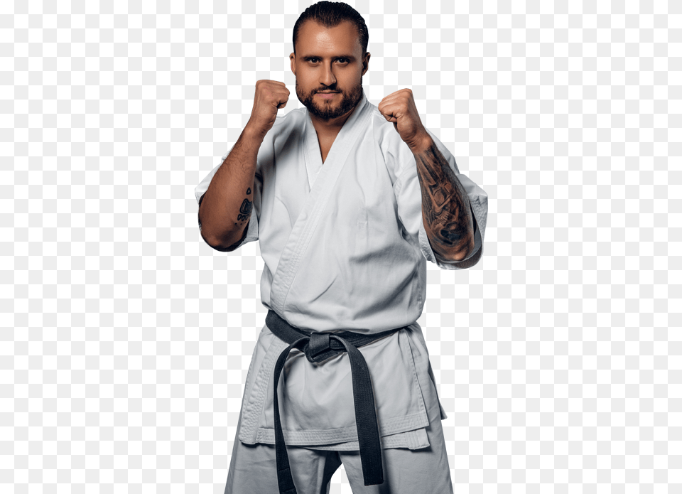 Man In Martial Arts Stance Karate, Sport, Person, Martial Arts, Adult Png