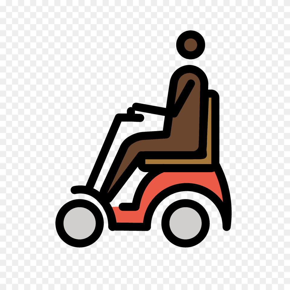 Man In Motorized Wheelchair Emoji Clipart, Grass, Lawn, Plant, Device Free Png