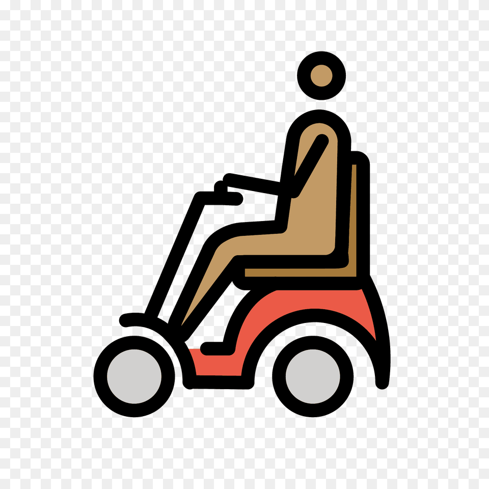 Man In Motorized Wheelchair Emoji Clipart, Grass, Lawn, Plant, Device Free Transparent Png