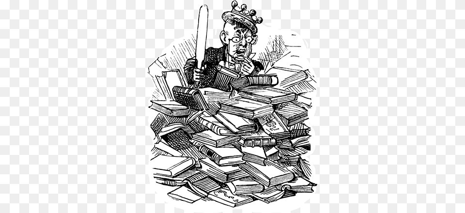 Man In Pile Of Books Book, Art, Drawing, Publication, Baby Free Png Download