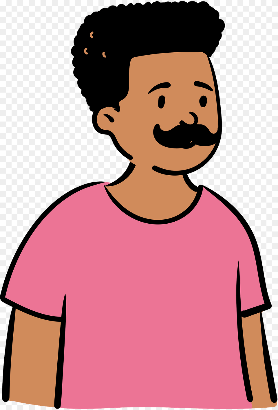 Man In Pink T Shirt Clipart, T-shirt, Person, Head, Face Free Png Download
