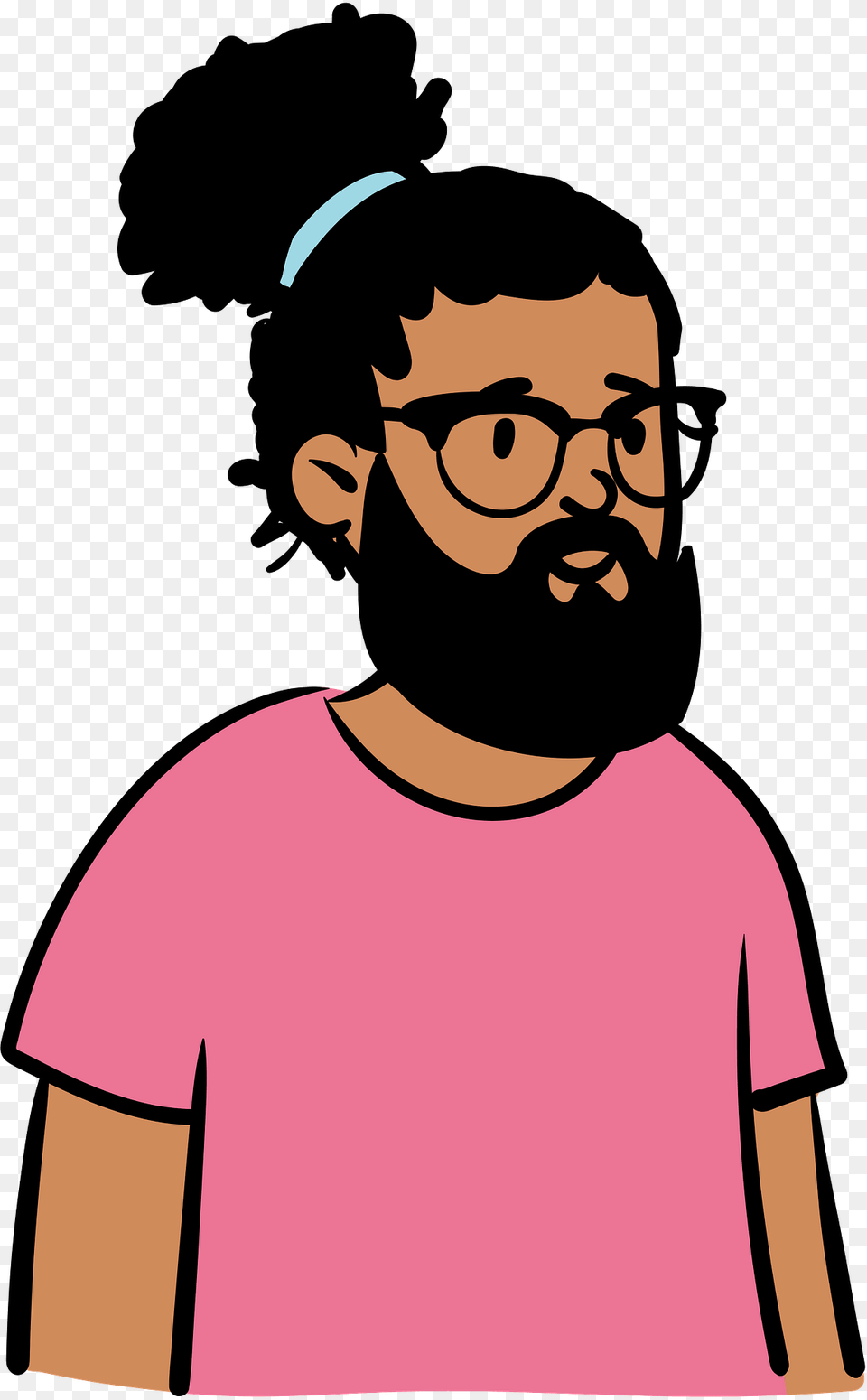 Man In Pink T Shirt Clipart, T-shirt, Clothing, Face, Person Free Png