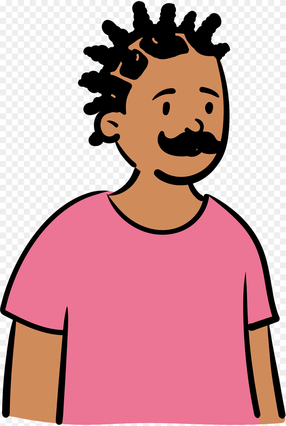 Man In Pink T Shirt Clipart, T-shirt, Clothing, Person, Head Png Image