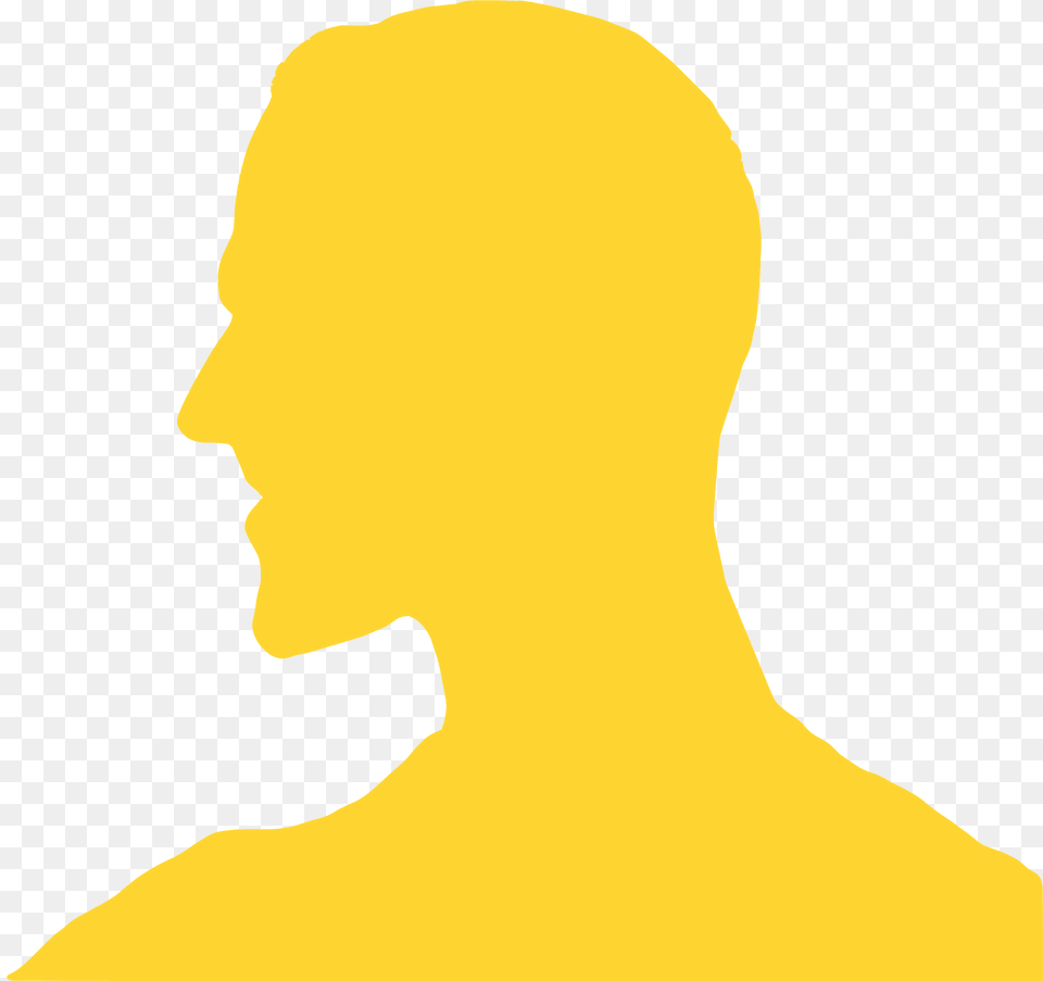 Man In Profile Silhouette, Body Part, Face, Head, Neck Png Image