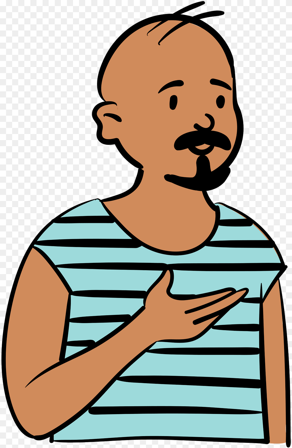 Man In Stripped T Shirt Clipart, Baby, Clothing, Person, T-shirt Png