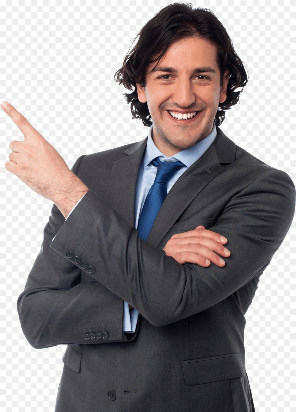 Man In Suit Pointing Free Transparent Png