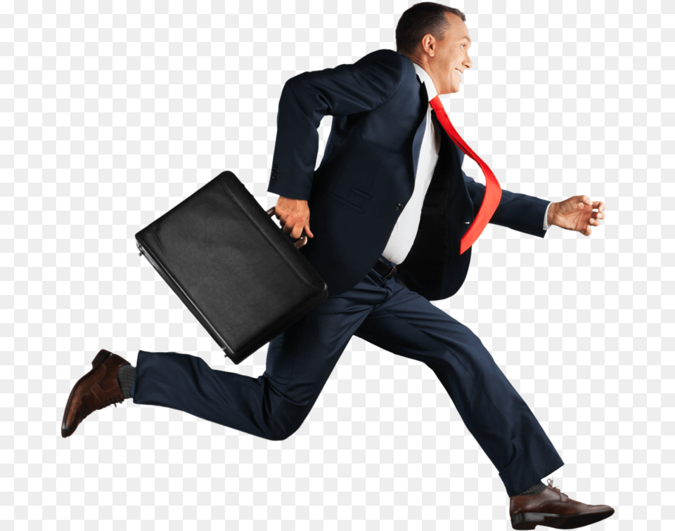 Man In Suit Running, Formal Wear, Bag, Clothing, Male Png