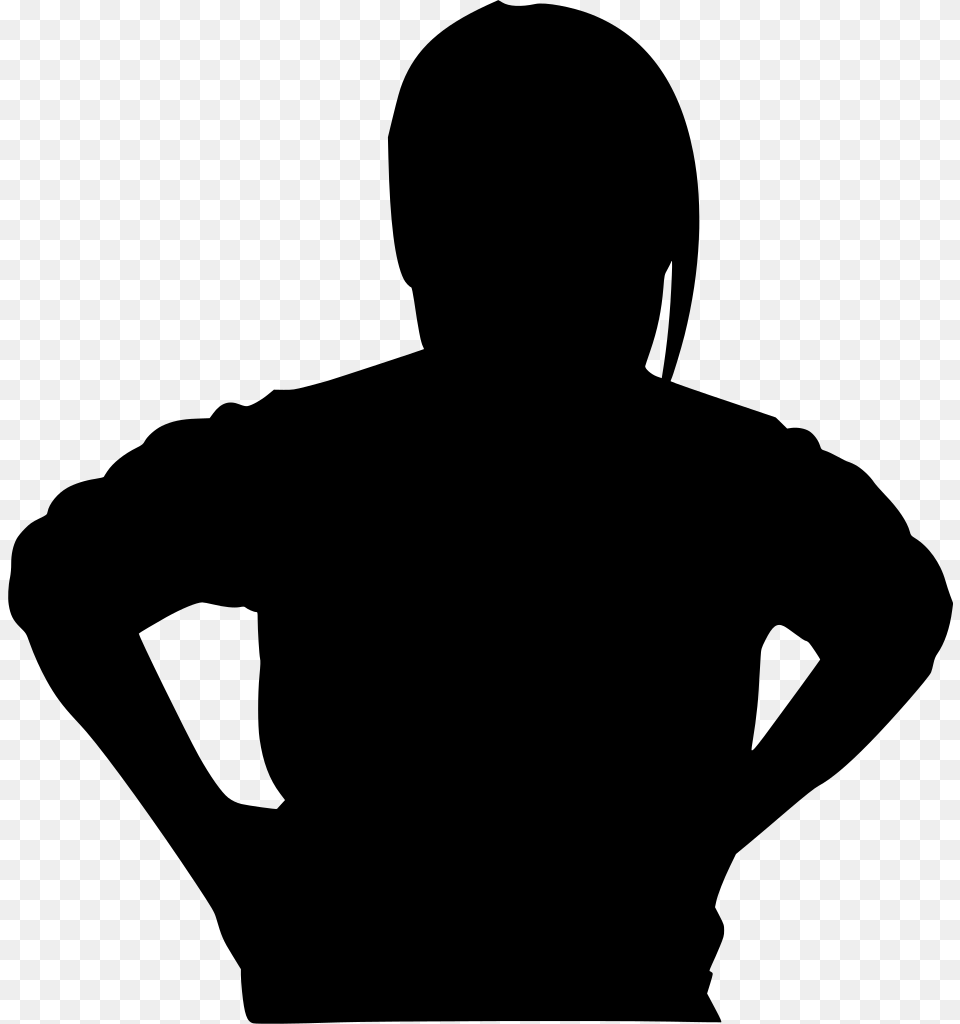 Man In Suit Silhouette, Gray Png