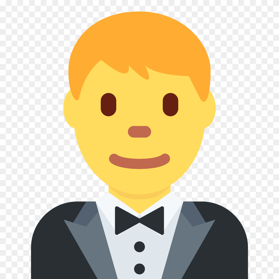 Man In Tuxedo Emoji Clipart, Accessories, Tie, Suit, Portrait Free Png