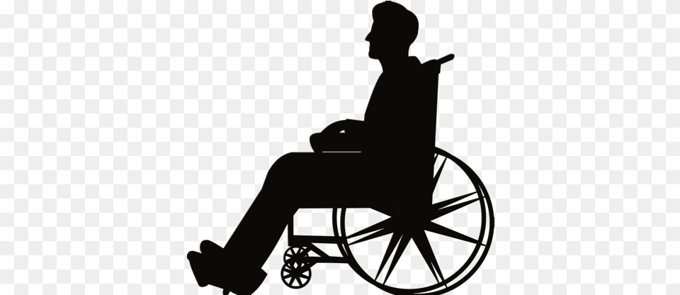 Man In Wheelchair Silhouette, Chair, Furniture, Person, Face Free Png Download