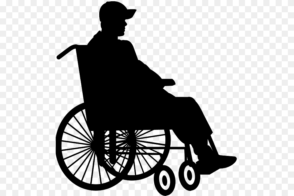 Man In Wheelchair Vector, Chair, Furniture, Machine, Person Free Png Download