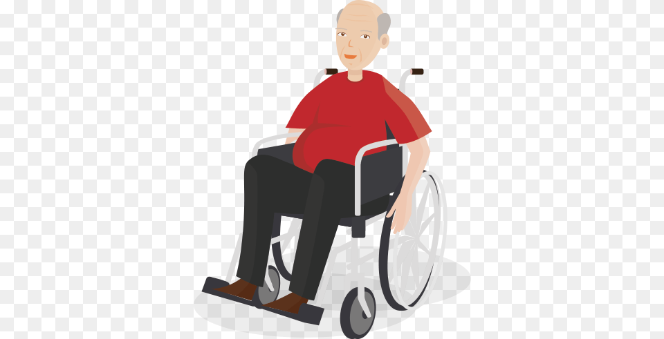 Man In Wheelchair Wheelchair, Furniture, Chair, Boy, Child Png