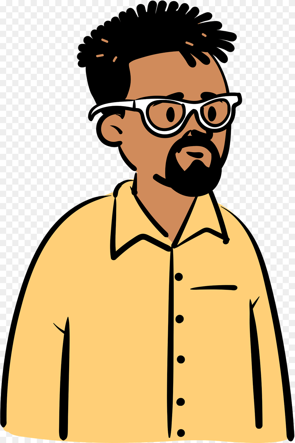 Man In Yellow Shirt Clipart, Person, Portrait, Face, Photography Png