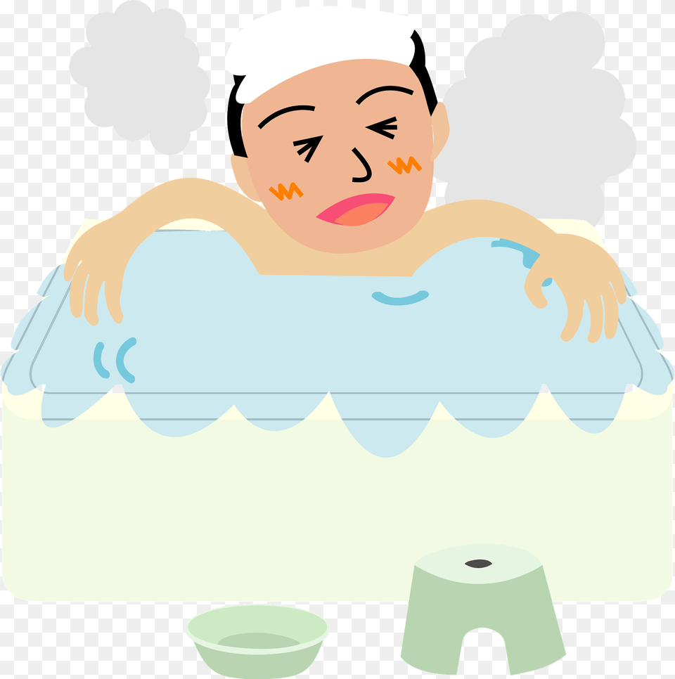 Man Is Bathing Clipart, Person, Face, Head, Baby Free Transparent Png