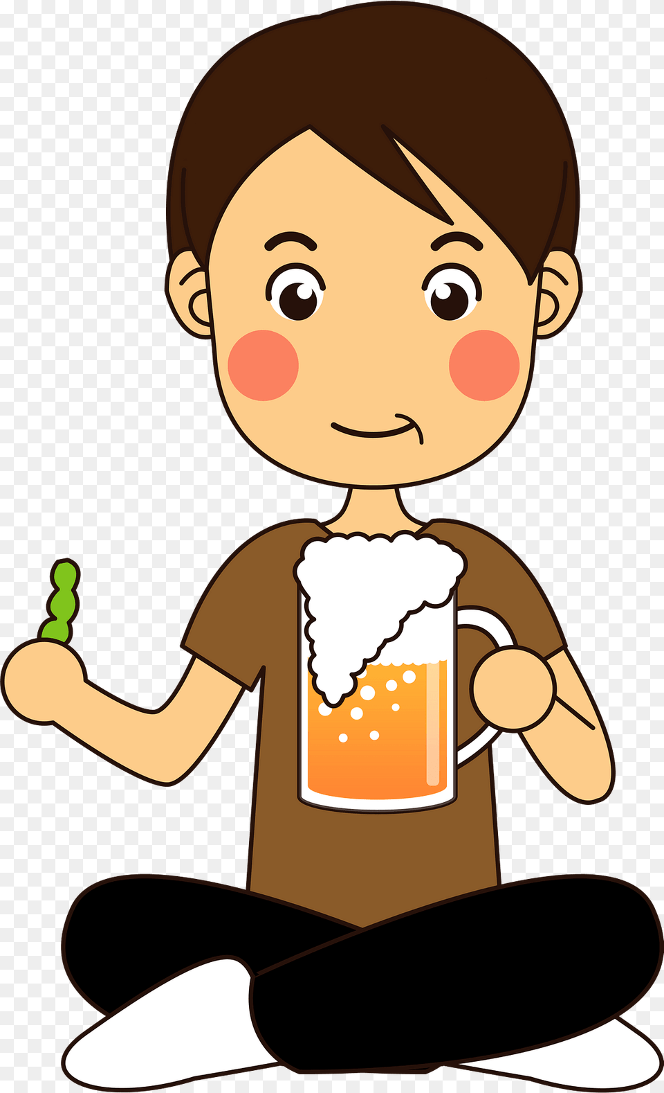 Man Is Drinking Beer Clipart, Baby, Person, Dessert, Cream Png Image