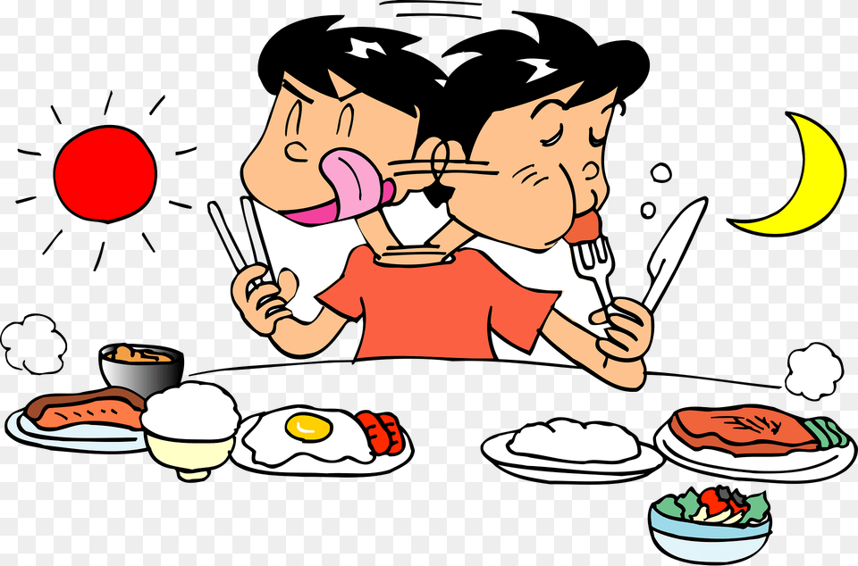 Man Is Eating A Meal Clipart, Baby, Person, Food, Lunch Free Transparent Png