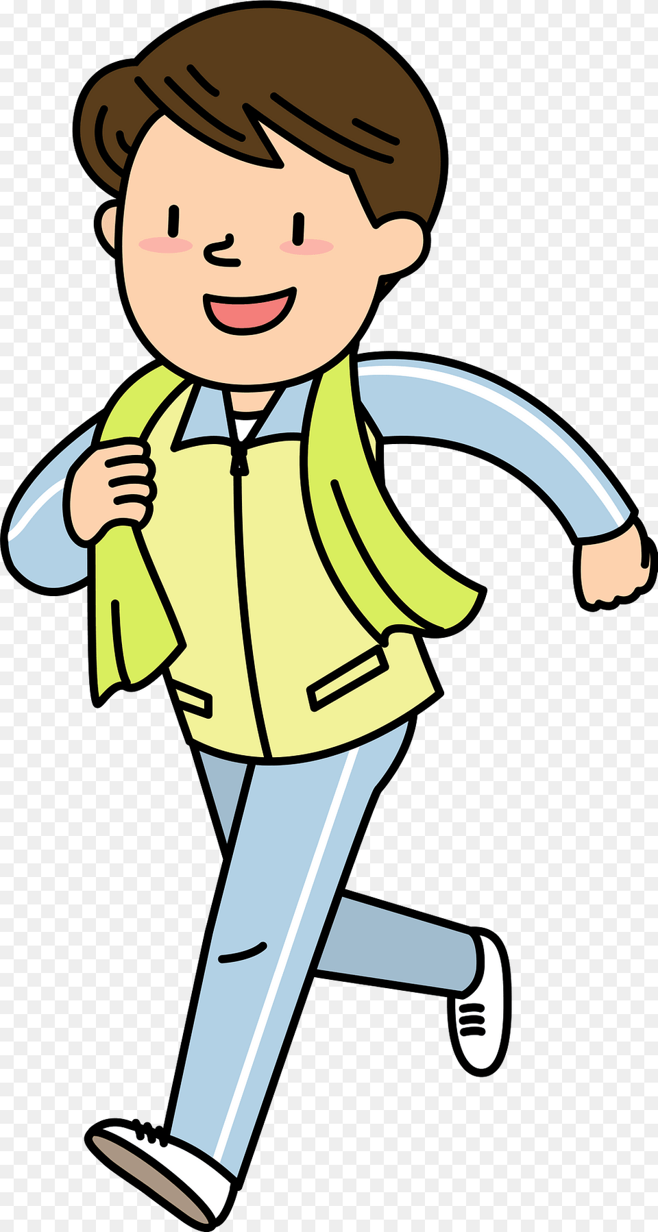 Man Is Jogging Clipart, Clothing, Coat, Baby, Person Png Image