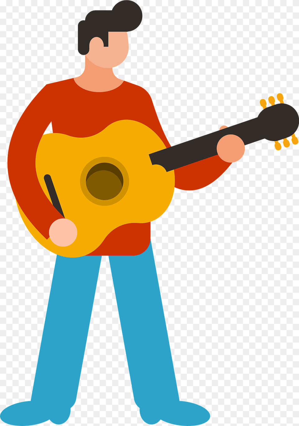 Man Is Playing The Guitar Clipart, Musical Instrument, Person, Guitarist, Leisure Activities Free Transparent Png