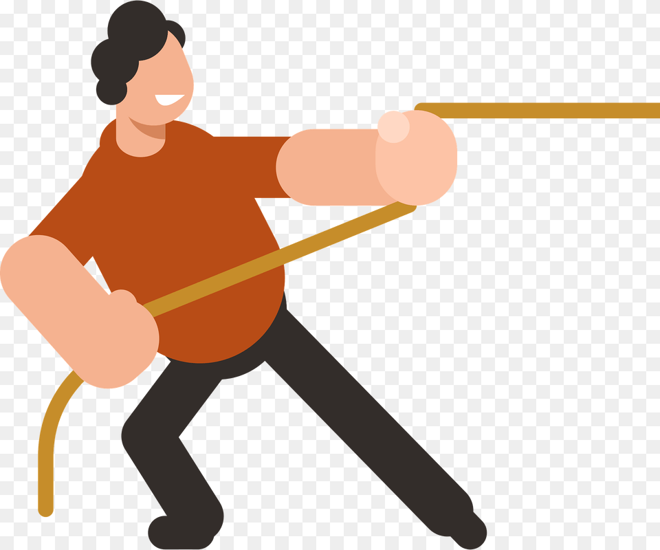 Man Is Pulling On A Rope Clipart, Person, Cleaning, Face, Head Free Transparent Png