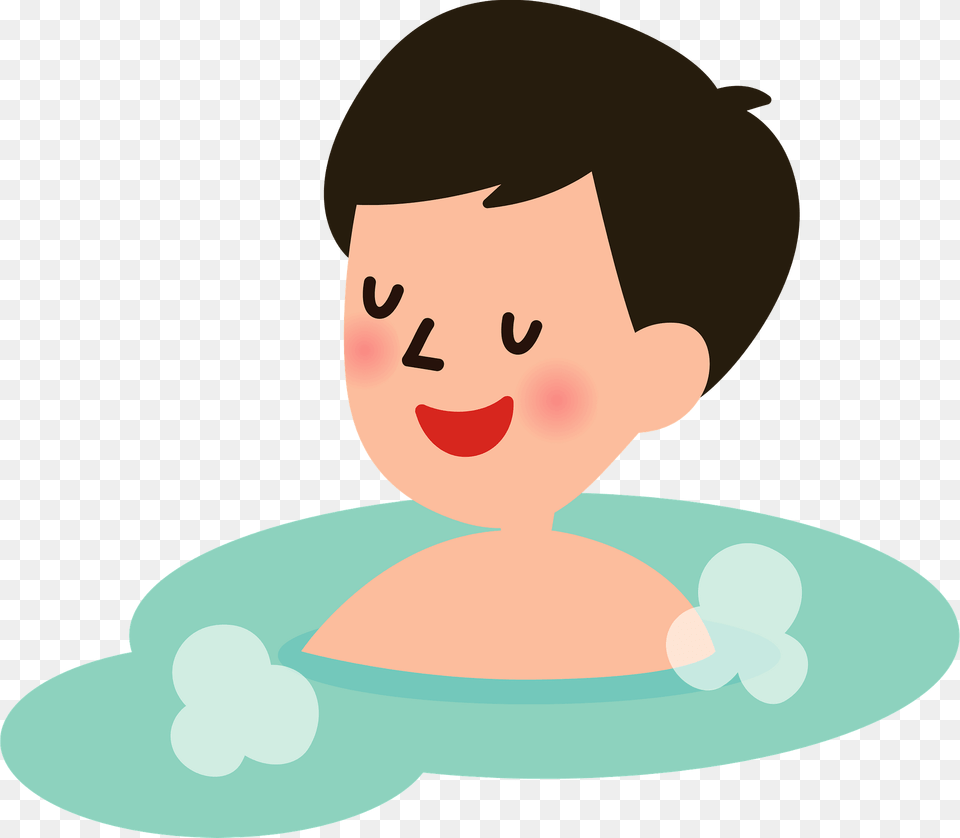 Man Is Relaxing In A Hot Spring Clipart, Water Sports, Water, Swimming, Sport Png