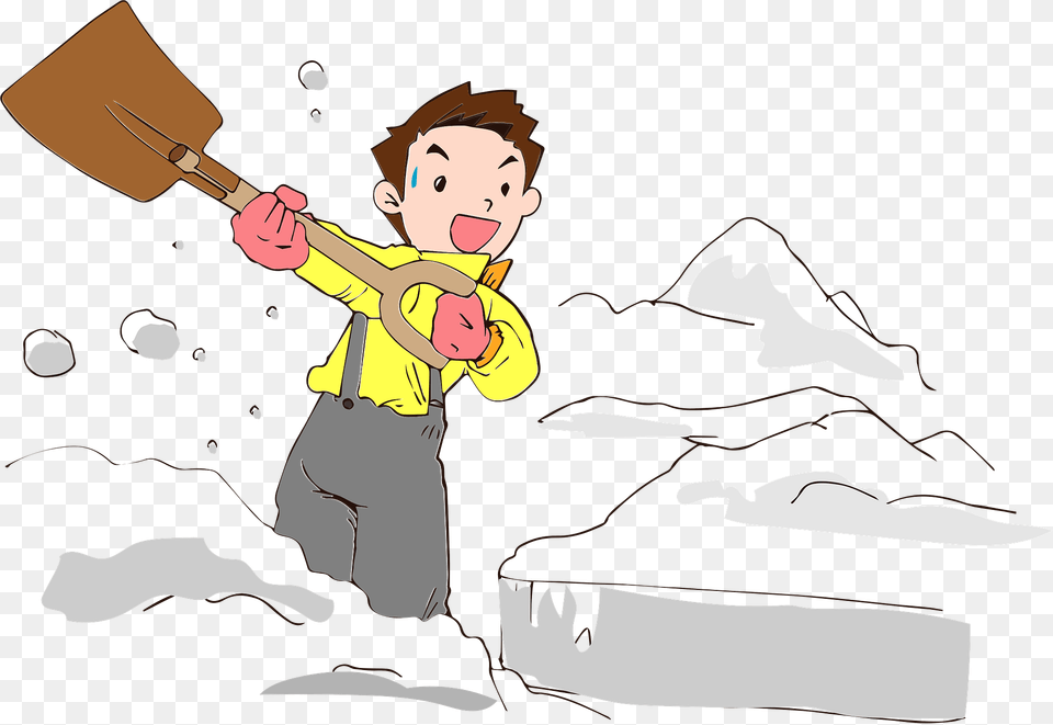 Man Is Shoveling Snow Clipart, Baby, Person, Ice, Face Free Png Download