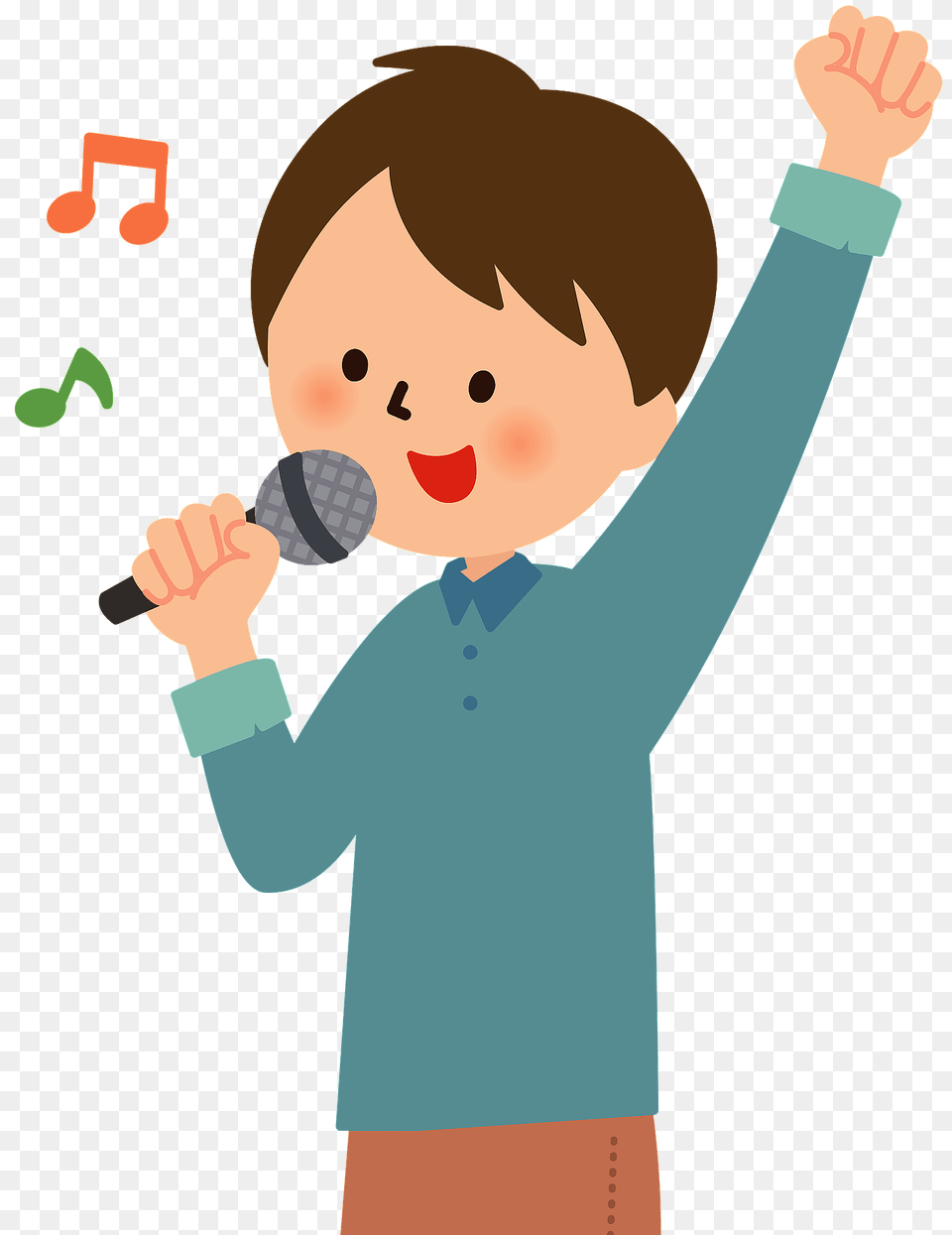 Man Is Singing Karaoke Clipart, Microphone, Electrical Device, Baby, Person Free Transparent Png