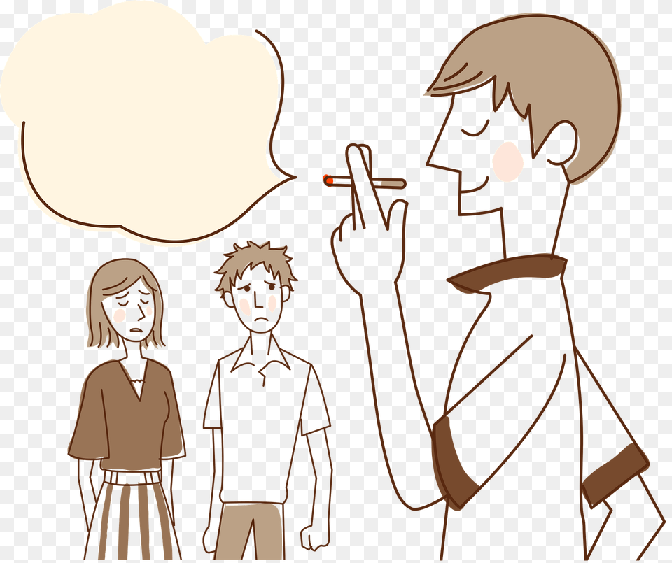 Man Is Smoking A Cigarette Sepia Tone Clipart, Book, Comics, Publication, Person Png Image