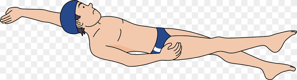 Man Is Swimming With Backstroke Clipart, Person, Sport, Swimwear, Leisure Activities Free Transparent Png