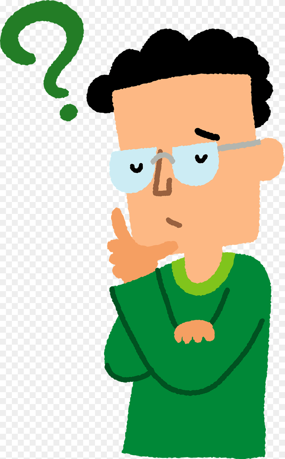 Man Is Thinking Clipart, Person, Face, Head, Art Png Image