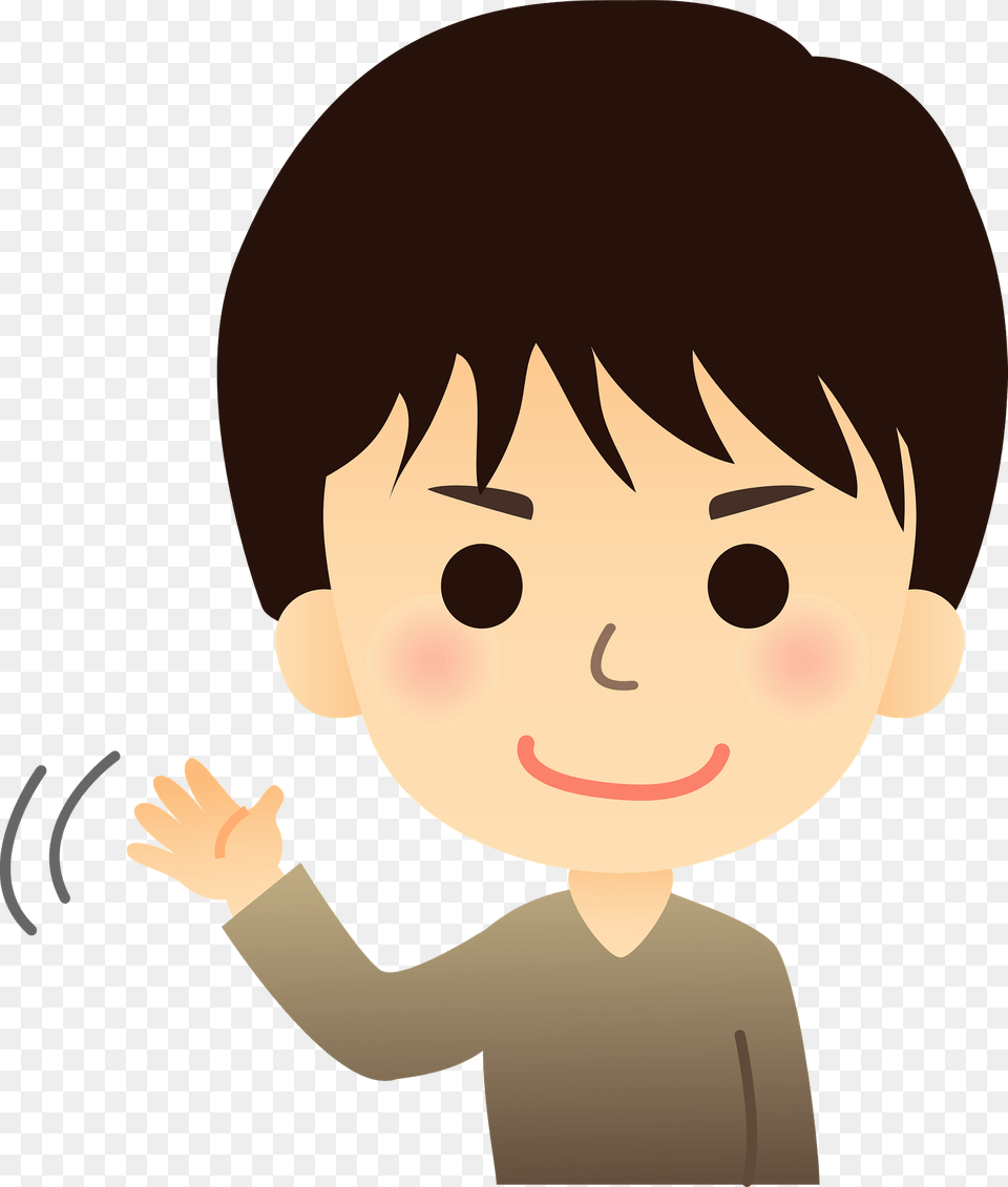 Man Is Waving Good Bye Clipart, Baby, Person, Face, Head Free Png