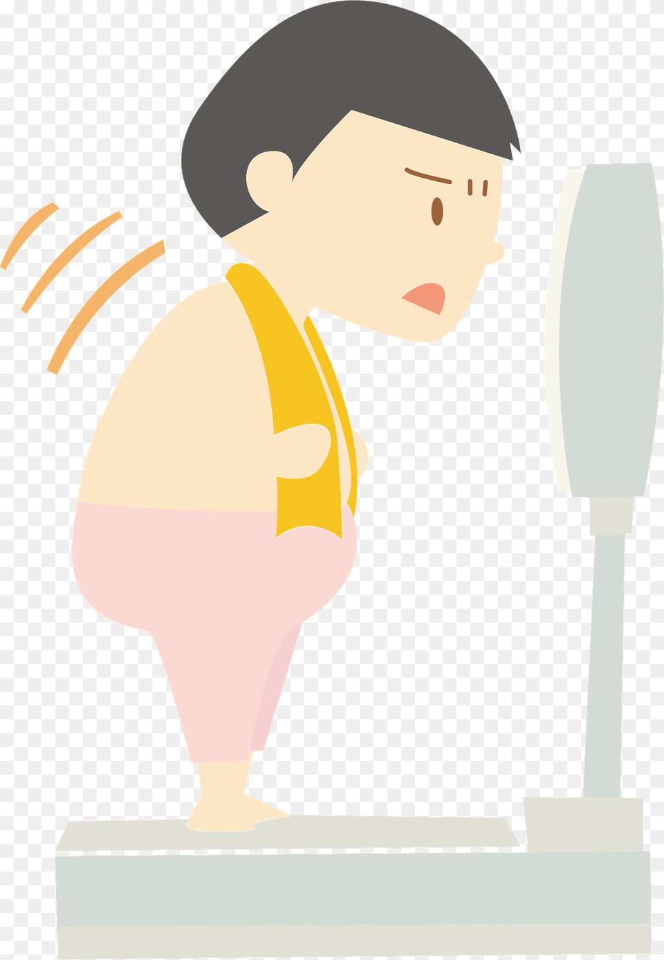 Man Is Weighing Himself On A Scale Clipart, Cleaning, Person, Face, Head Png