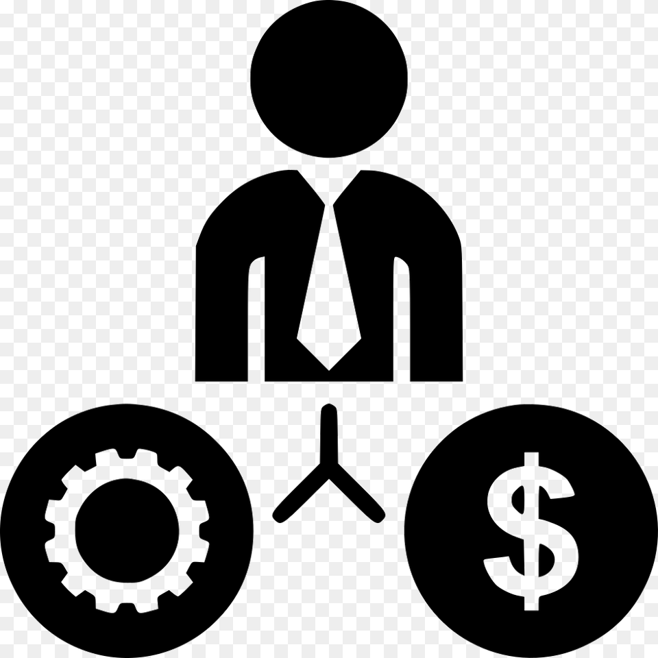 Man Job Gear Money Work For Money, Stencil, Wheel, Machine, Symbol Png Image
