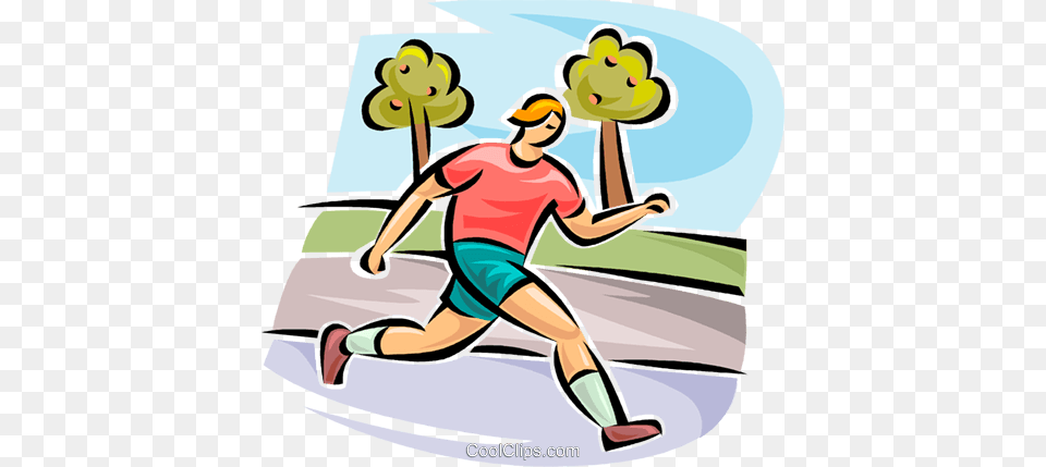 Man Jogging Royalty Vector Clip Art Illustration, Clothing, Shorts, Person Free Png Download