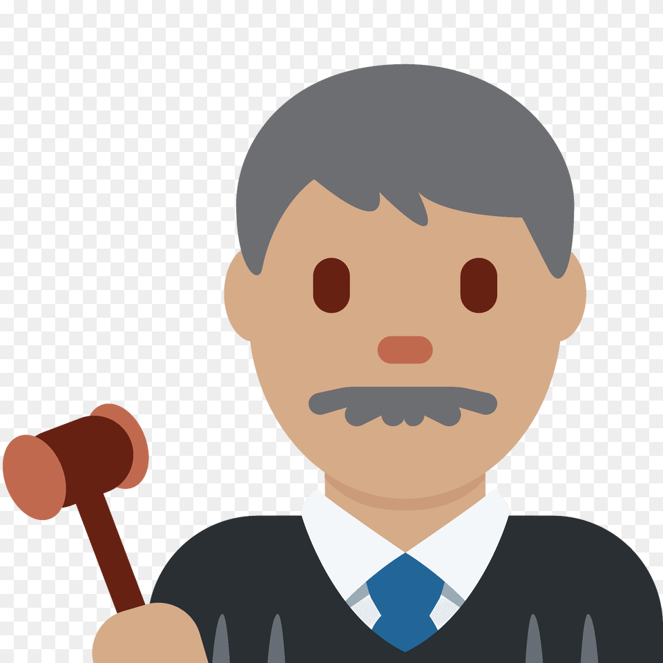 Man Judge Emoji Clipart, Baby, Person, Face, Head Png Image