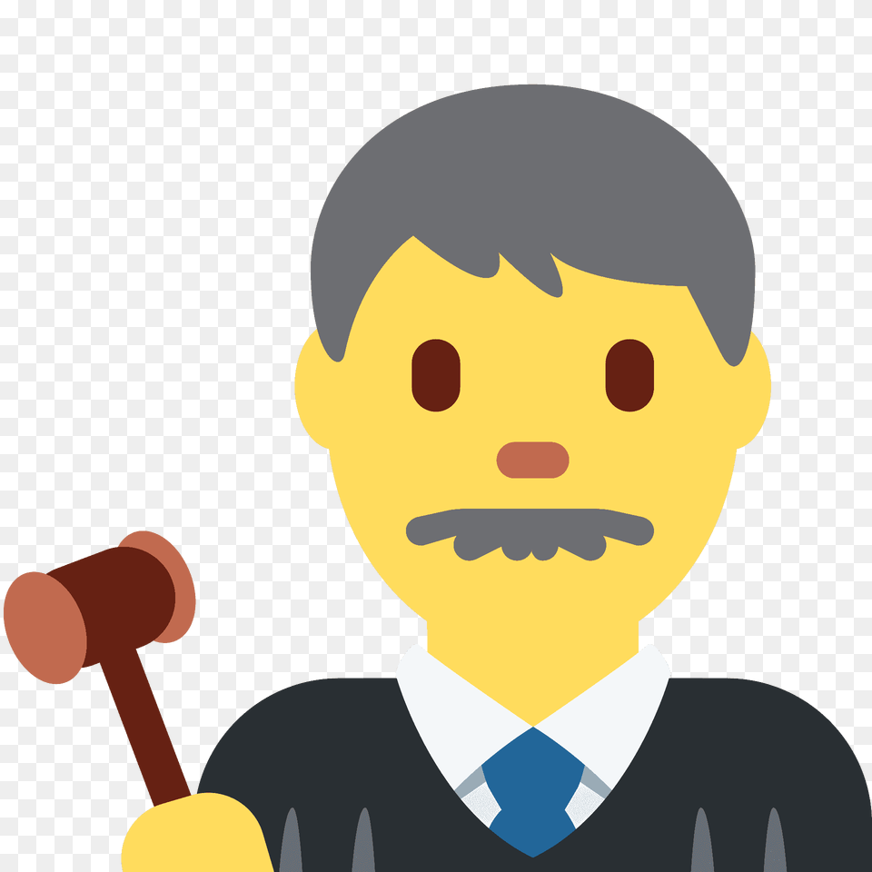 Man Judge Emoji Clipart, Person, Face, Head Png Image