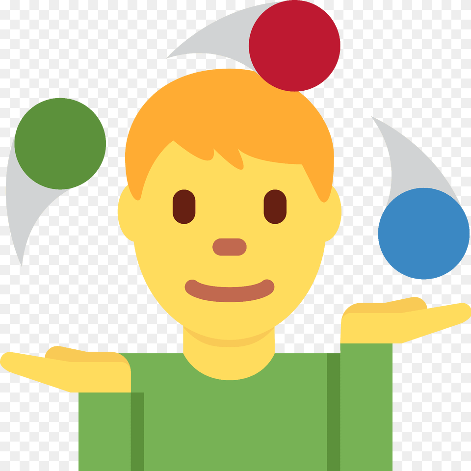 Man Juggling Emoji Clipart, Photography, Face, Head, Person Png Image
