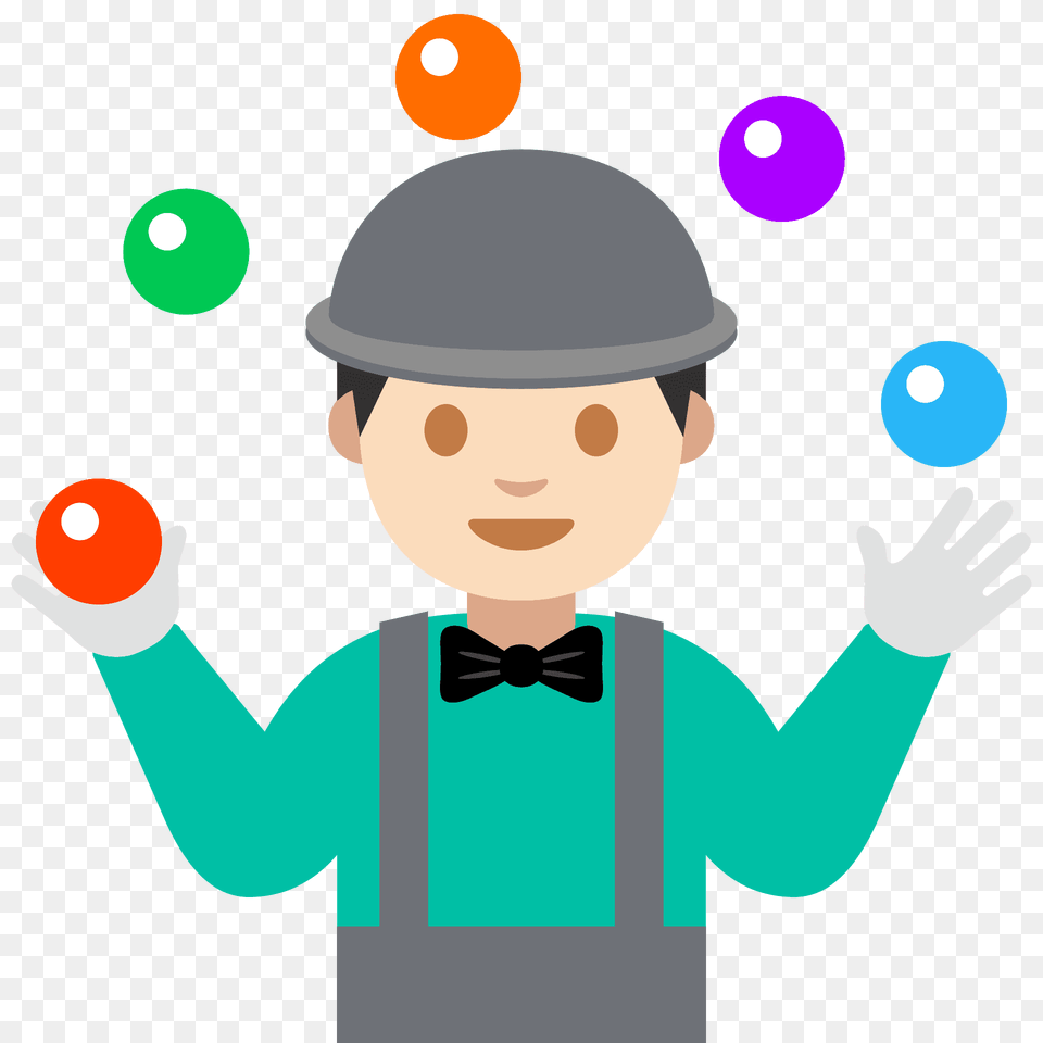 Man Juggling Emoji Clipart, Person, Accessories, Formal Wear, Tie Png Image