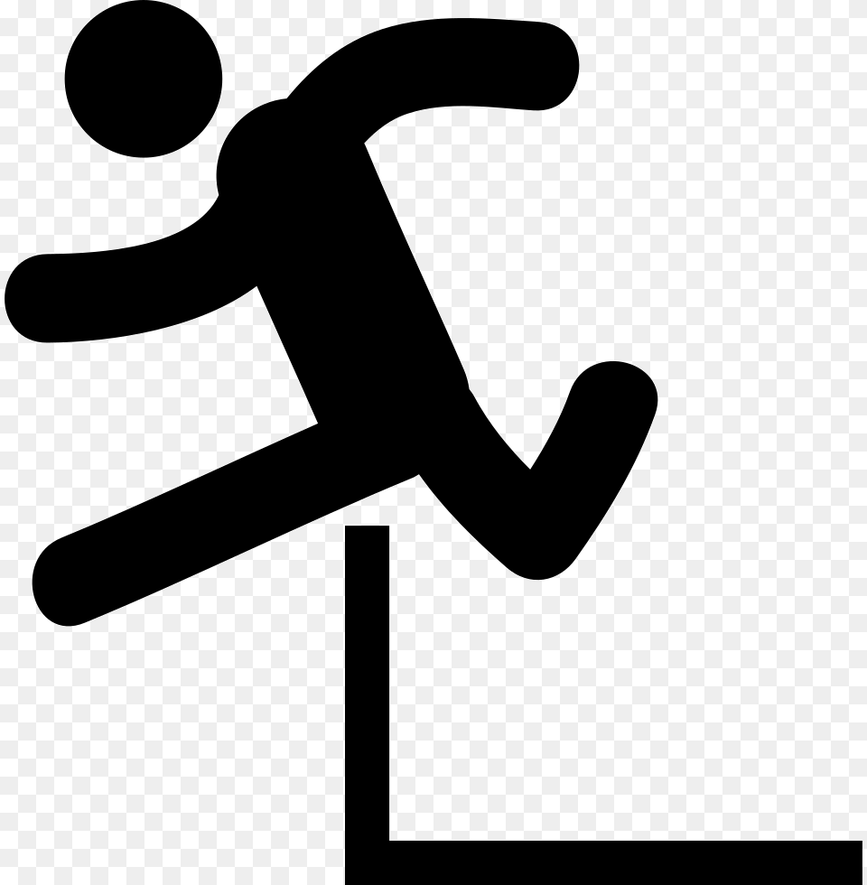 Man Jumping An Obstacle Obstaculo Icono, Sign, Symbol, Device, Grass Free Transparent Png