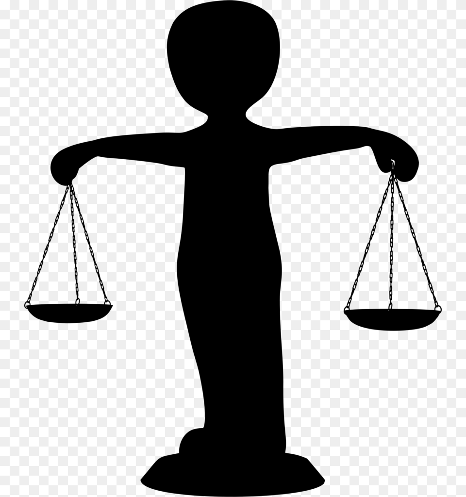 Man Justice Scales Clip Art, Gray Free Png Download