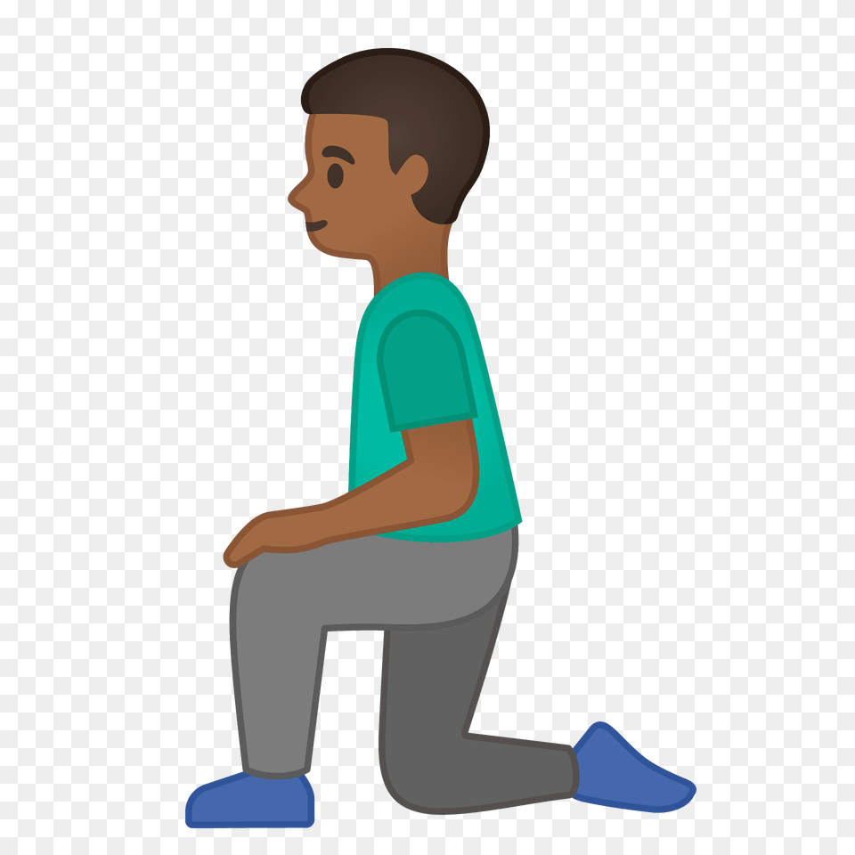 Man Kneeling Emoji Clipart, Person, Sitting, Face, Head Png