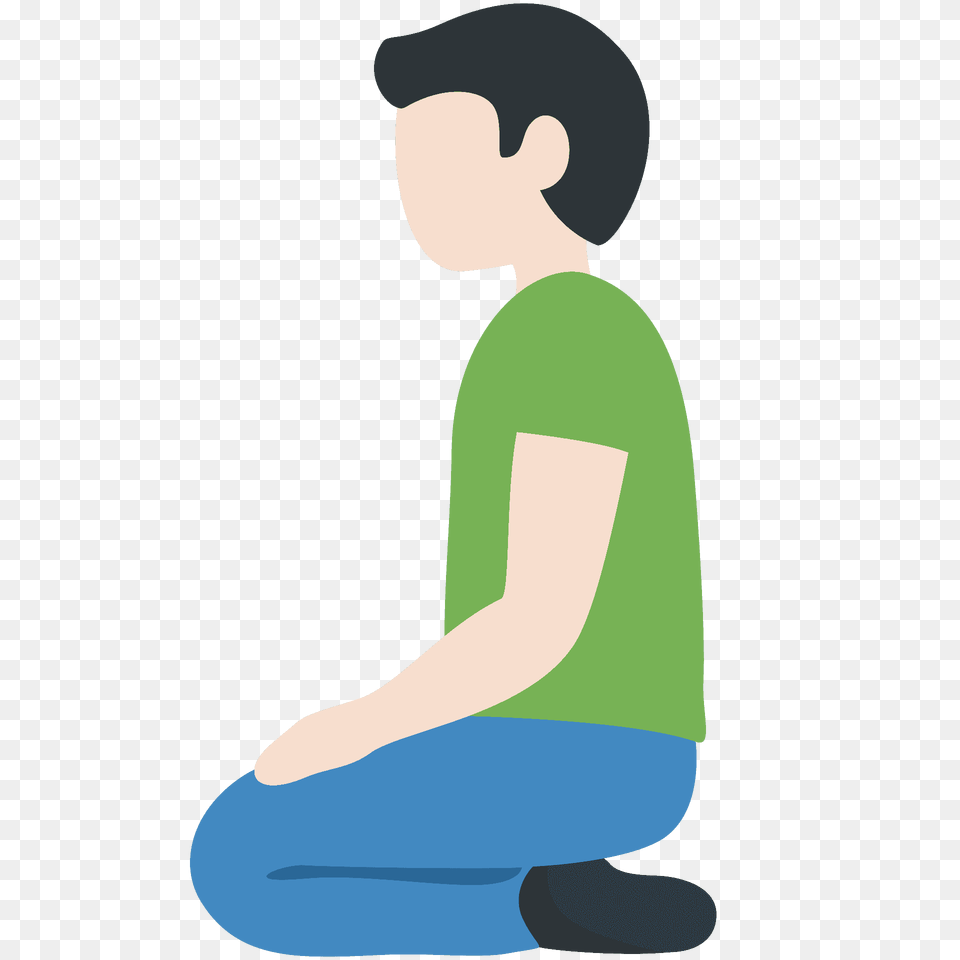 Man Kneeling Emoji Clipart, Person, Sitting Png