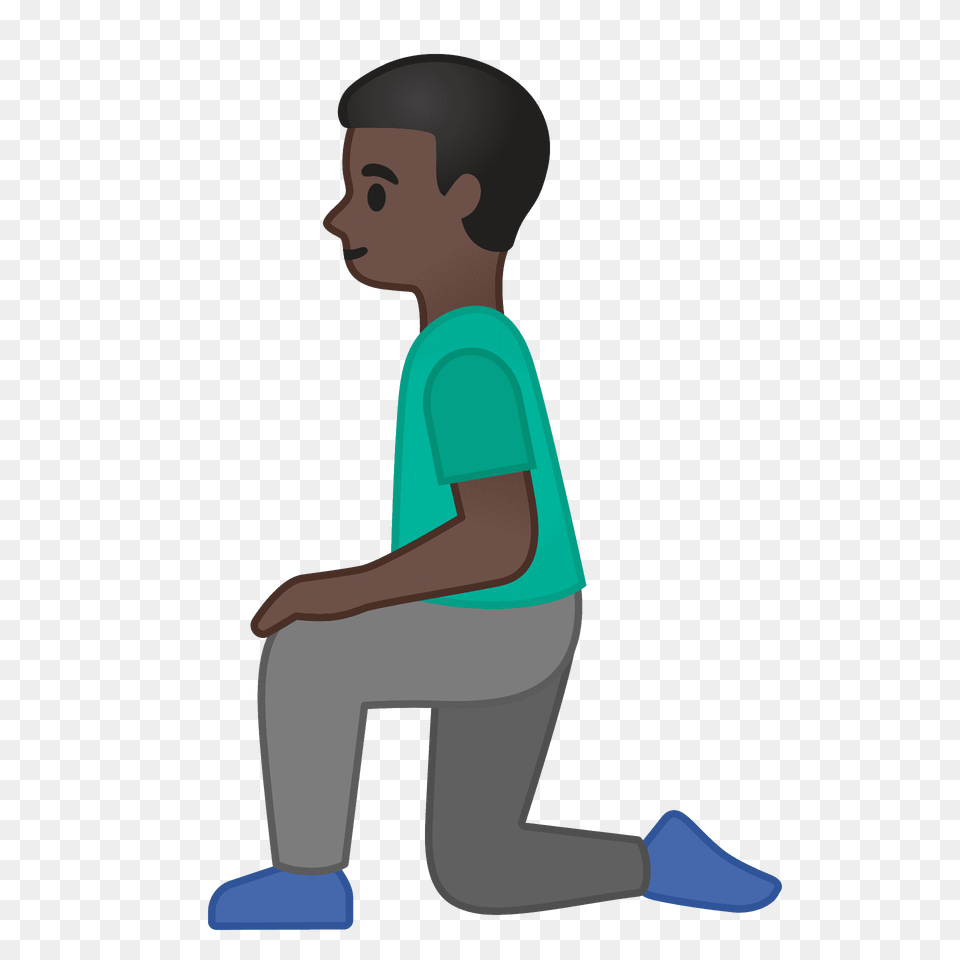 Man Kneeling Emoji Clipart, Person, Sitting, Face, Head Free Png