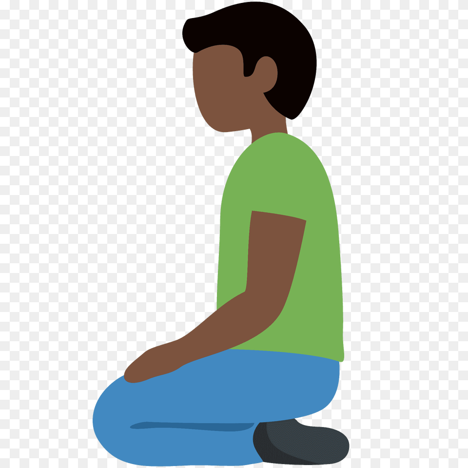 Man Kneeling Emoji Clipart, Person, Boy, Child, Male Free Png Download