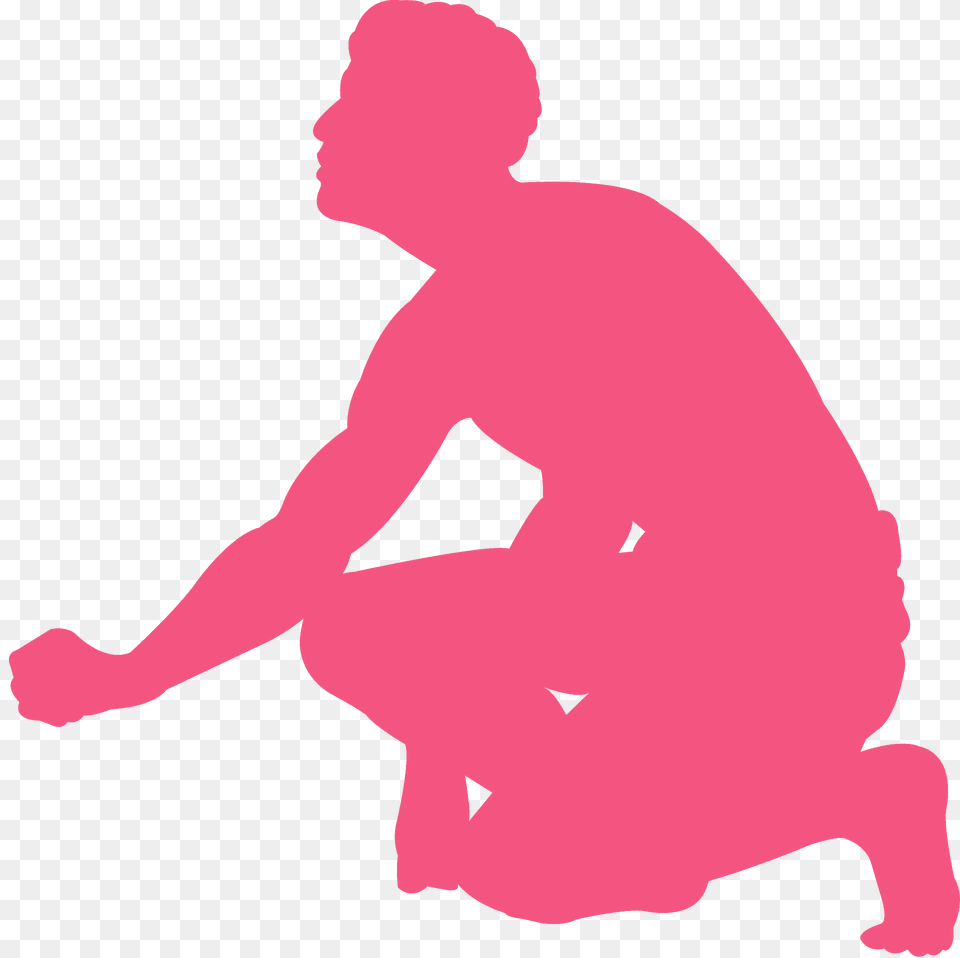 Man Kneeling Silhouette, Person, Baby Png Image