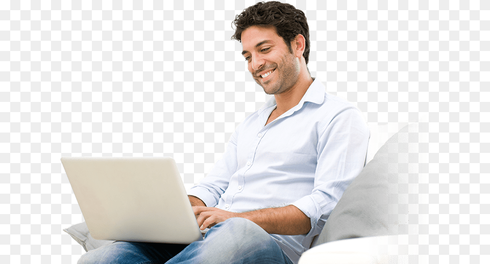 Man Laptop, Sitting, Computer, Electronics, Person Png